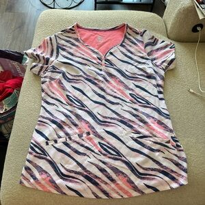 Stylish Pink and Blue Women's Top